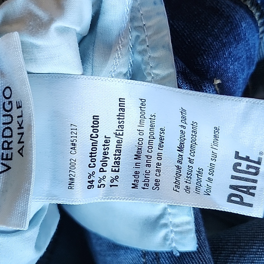 PAIGE Verdugo Ankle Skinny Mid-Rise Jeans Size 28 - Picture 12 of 12